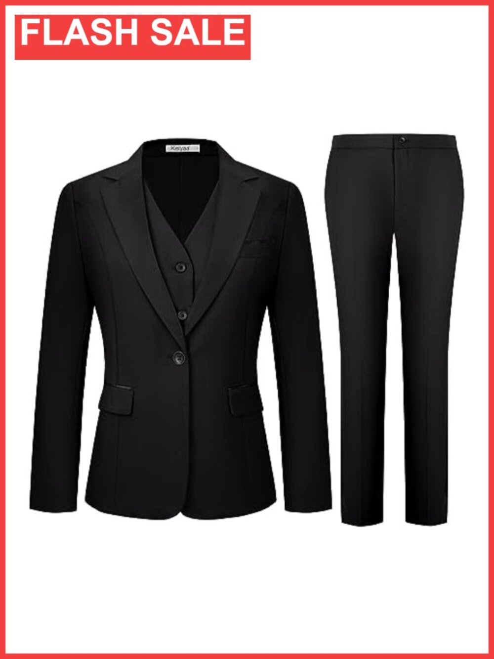 Women's 3 Piece Suit Business Blazer Vest Pants Slim Fit